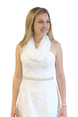 Lace Bridal Bolero Wedding Shawl White