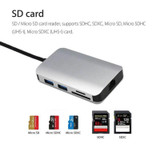 USB C HUB Type C To HDMI USB3.0 Adapter for Laptop Smart Phone 8-in-1 Converter Type-C to HDMI 100M Network Card Docking Station