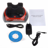 2.5 Inch hdd case 3.5 Inch IDE SATA USB 2.0 Dual HDD Hard Drive Disk Docking Station Base Support Hard Disk Can EU Convenient