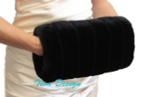 Bridal black faux fur handmuff, faux fur muff for Winter