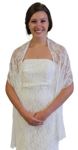 Ivory Lace Bridal Shawl Wedding Wrap Prom Scarf
