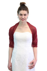 Chiffon Scarf Bridal Wrap Wedding Stole - Burgundy 8139