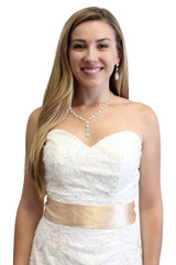 Bridal Satin Sash Gold