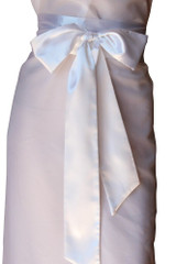 Bridal Satin Sash White