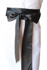 Bridal Satin Sash Black