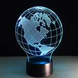 Colour Changing World Map (America) Shape Led Table Lamps