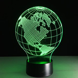 Colour Changing World Map (America) Shape Led Table Lamps