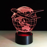 Colour Changing 3D Airplane Shape Led Table Lamps