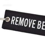 Black Remove Before Flight Designed Key Chains