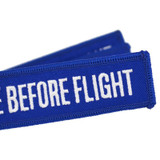 Dark Blue Remove Before Flight Designed Key Chains