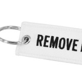 White Remove Before Flight Designed Key Chains