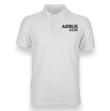 Airbus A330 & Text Designed Polo T-Shirts