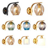 Nordic Simple Molecular Glass LED Wall Lamp Living Room Bedside Bedroom Restaurant Home Art Decor Lustre Colorful Wall Saconces