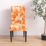 Tie Dye Chair Cover Spandex Stretch Elastic Slipcovers Floral Plain Dyed Chair Covers For Dining Room Wedding Banquet Hotel