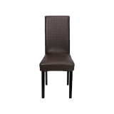 1PC PU Leather Lace Pattern Chair Cover Spandex Elastic Slipcovers Chair Covers For Dining Room Kitchen Wedding Banquet Hotel
