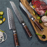Damascus Chef's Knives vg10 Japanese Damascus Stainless Steel Kitchen Knife Pakka Handle Professional Cooking Tools Gift Box