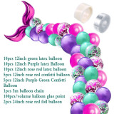 Mermaid Theme Party Happy Birthday Blue Purple Mermaid Banner Balloons Baby Shower Supplies Wedding Kids Party Decoration Mermaid Theme Party Happy Birthday Blue Purple Mermaid Banner Balloons Baby Shower Supplies Wedding Kids Party Decoration