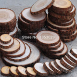 10pcs/lot DIY Handcraft Wooden Slices DIY Wood Crafts Log Sheet Vintage Wedding Decorations Marriage Rustic Decor