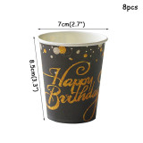 30th 40th 50th 60th Birthday Disposable Party Tableware Cups Plates  Birthday Party Supplies Happy Birthday Party Decor Adult
