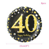 30th 40th 50th 60th Birthday Disposable Party Tableware Cups Plates  Birthday Party Supplies Happy Birthday Party Decor Adult