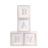 4Pcs/Set Transparent Box Storage Balloon Baby Shower Decorations Birthday Party Decorations Kids Baby Shower Boy Girl Gifts H99F