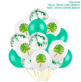Huiran Green Palm Leaf Balloons Safari Jungle Party Happy Birthday Party Decorations Tropical Dinosaur Party Wild One Birthday