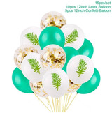 Huiran Green Palm Leaf Balloons Safari Jungle Party Happy Birthday Party Decorations Tropical Dinosaur Party Wild One Birthday