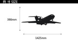 Departing 3 Engine Jet Designed Wall Sticker