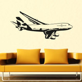 Climbing Boeing 747 Designed Wall Sticker