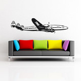 Old Turboprop Airplane Designed Wall Sticker Old Turboprop Airplane Designed Wall Sticker