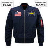 Custom Flag & Name with Badge Designed Pilot Jackets