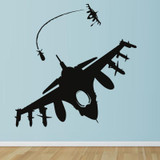 Fighter Jet F16 Printed Wall Stickers