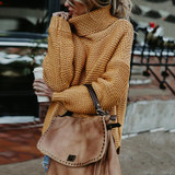 Women's Long Sleeve Turtleneck Sweater