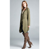 Women's Suede Waterfall Trench Coat