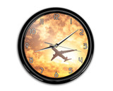 Plane Passing By Printed Wall Clocks