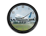 Departing Airbus A380 with Original Livery Printed Wall Clocks