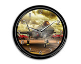 Fighting Falcon F35 at Airbase Printed Wall Clocks