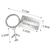 Remove Before Flight Tagged Airplane Key Chain
