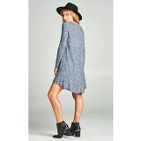 Women's Navy Loose Fit Knit Dress