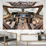 Boeing 747 Cockpit Printed Canvas Posters (1 Piece)