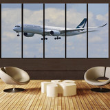 Cathay Pacific Airbus A350 Printed Canvas Prints (5 Pieces)