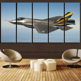 Cruising Fighting Falcon F35 Printed Canvas Prints (5 Pieces)