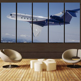 Cruising Gulfstream Jet Printed Canvas Prints (5 Pieces)