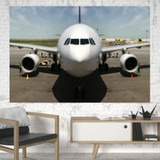 Face to Face with an Huge Airbus Printed Canvas Posters (1 Piece)
