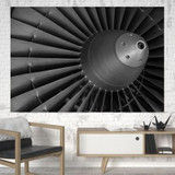Super View of Jet Engine Printed Canvas Posters (1 Piece)