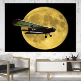 Antonov-2 With Moon Printed Canvas Posters (1 Piece)