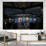 Airbus A380 Cockpit Printed Canvas Posters (1 Piece)
