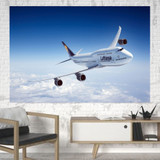 Cruising Lufthansa's Boeing 747 Printed Printed Canvas Posters (1 Piece)
