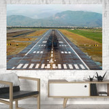 Amazing Mountain View & Runway Printed Printed Canvas Posters (1 Piece)