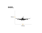 Landing Boeing 747 from Behind Designed Wall Sticker